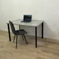 Письменный стол Компьютерный Бетон 140*80*75 см. Ножки черные