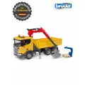 Брудер, Грузовик Scania с краном и 2 паллетами, Bruder, длина 55 см, 03-551