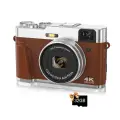 Цифровая фотокамера Delecta 48Mp с картой памяти 32 Gb, коричневая