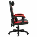 Кресло компьютерное игровое офисное на колесиках для школьника/взрослого, две подушки, эко кожа, черное красное, Cromex (Кромекс) Start GM-105, 532957