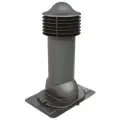 Труба вентиляционная утепленная VIOTTO выход вентиляции 110мм 7024 Серый Графит с универсальным элементом для кровли из профнастила и металлочерепицы