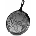 Сковорода блинная Lodge Wildlife Moose Logo - Лого Лось, чугунная, 26 см