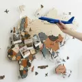 Карта мира из дерева настенная 160x100 см