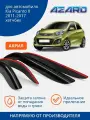 Дефлекторы AZARD Kia Picanto II 11-17 хетчбек, нак, 4шт, акрил