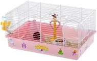 Клетка для грызунов Ferplast / Ферпласт CRICETI 9 PRINCESS для хомяков металлическая белая 46х29х23см / товары для животных