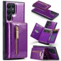 DG. Ming Роскошный блестящий чехол-кошелек для Samsung Galaxy S24 Ultra , блестящий кожаный чехол с магнитным креплением и держателем для карт, милый кошелек для женщин и девочек