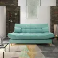Диван кровать Саймон (бирюзовый), ортопедический, прямой, с ящиком для белья, механизм клик-кляк, 204х95х102 см
