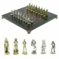 Шахматы настольные Рыцари 28х28 см из камня лемезит 120775