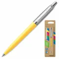 Ручка шариковая PARKER Jotter Plastic CT, корпус красный, ежедневник А5 красный, пакет, 880897