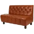 Диван прямой модуль 120х74х86 см, нераскладной, коричневая экокожа