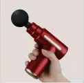 Перкуссионный массажер для тела электрический Mini Massage Gun, красный