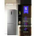 Холодильник Haier CMP519AS, перевешиваемые дверцы, серебристый