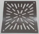 Решетка Напольная Нержавейка 150х150мм. Снежинка