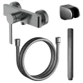 Смеситель для душа Azario VINCENTE с ручным душем, без излива, графит (AZ-VRZ338326AJ)