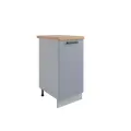 Кухонный шкаф напольный, без столешницы, С 400, Кухня Ройс, Серый / Эмалит Серый