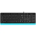 Клавиатура A4Tech Fstyler FKS10 черный/синий, английская/русская (ANSI), 1 шт.