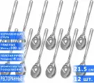 Набор столовых ложек VELERCART Premium, нержавеющая сталь, 21.5 см, 12 шт.