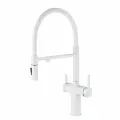 Смеситель для кухни с гибким изливом и подключением фильтра Rose R358C белый
