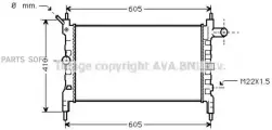 Радиатор системы охлаждения Ava арт. OLA2023