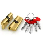 Цилиндровый механизм FUARO D-PRO500/80 mm (30+10+40) латунь