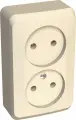 Systeme Electric Этюд наруж Крем Розетка 2-ая без заземления без шторок PA16-005K (4шт.)