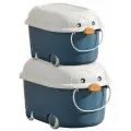 Ящики / Корзины / Контейнеры для хранения игрушек Пингвин 21 и 39 литров 2 в 1 (синие) -CA