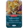 Набор цветных карандашей Derwent Chromaflow 24 цвета в металлической упаковке