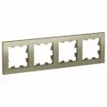 8 шт. Systeme Electric AtlasDesign Шампань Рамка 4-постовая, универсальная, ATN000504