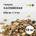 Камень галька каспийская рыжая 5-10 мм 10 кг (226)