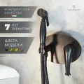 Гигиенический душ для унитаза со смесителем, встраиваемый, черная бронза