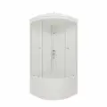 Душевая кабина Тритон (Triton) Ультра 900х900х2185 мм, прозрачный 4 мм, профиль белый (Щ0000061837) Б (9 мест+сифон D50)