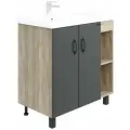 Тумба Onika тимбер 80.10 серый мат. дуб сонома под раковину Kirovit фостер 80 крыло справа
