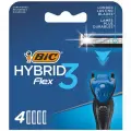 Bic Flex 3 Hybrid сменные кассеты 4 шт - совместимы с бритвами Bic Flex 3 для всех моделей