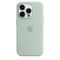 Чехол силиконовый MagSafe для iPhone 14 Pro Succulent с анимацией NFC, Silicone case MagSafe для айфон 14 Про - Мятный