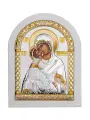 Икона серебряная, греческая Владимирская БМ, 105х140мм.