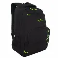 Рюкзак городской молодежный GRIZZLY, RU-430-10 черный-салатовый, 32х45х23