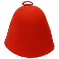 Колпак для бани 100 % шерсть красный