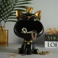 Конфетница кот с открытым ртом из гипса для конфет, монет и бижутерии