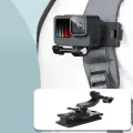 Крепление на рюкзак и ремень для экшн камеры GoPro, SJCAM, Xiaomi / Клипса на плечевой ремень / Вращающийся зажим