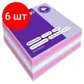 Комплект 6 шт, Самоклеящийся блок Berlingo Ultra Sticky, 75*75мм, 450л, 3 цвета