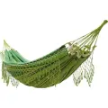 Гамак хлопковый с бахромой двухместный, зеленый, размер 240х160 см