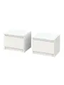 ARNIKA Тумба прикроватная Довер набор 2 шт, 40.1х34.8х30.6 см, белый