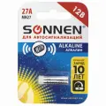 Упаковка 20 шт. Батарейка SONNEN Alkaline, 27А (MN27), алкалиновая, для сигнализаций, 1 шт, в блистере, 451976