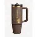 Термокружка Stanley 1913 x NEST Quencher ProTour Flip Straw 0.89 л (30 oz), с трубочкой, цвет коричневый с золотым принтом (Freedom Women), оригинал США
