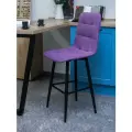 Барный стул со спинкогй цвет фиолетовый лофт/2шт
