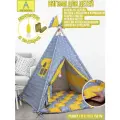 Вигвам детский вигвамия Солнечный домик с ковриком бомбон и флажками