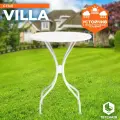 Стол садовый круглый TetChair Villa, стальной сплав, белый 59х70
