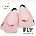 Короткие силиконовые ласты с открытой пяткой SwimRoom Fly , цвет розовый