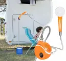 Походный душ, с аккумулятором, USB зарядка, переносной, оранжевый