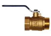 Кран шаровой латунный RM-L 1 1/2 ручка гайка/штуцер